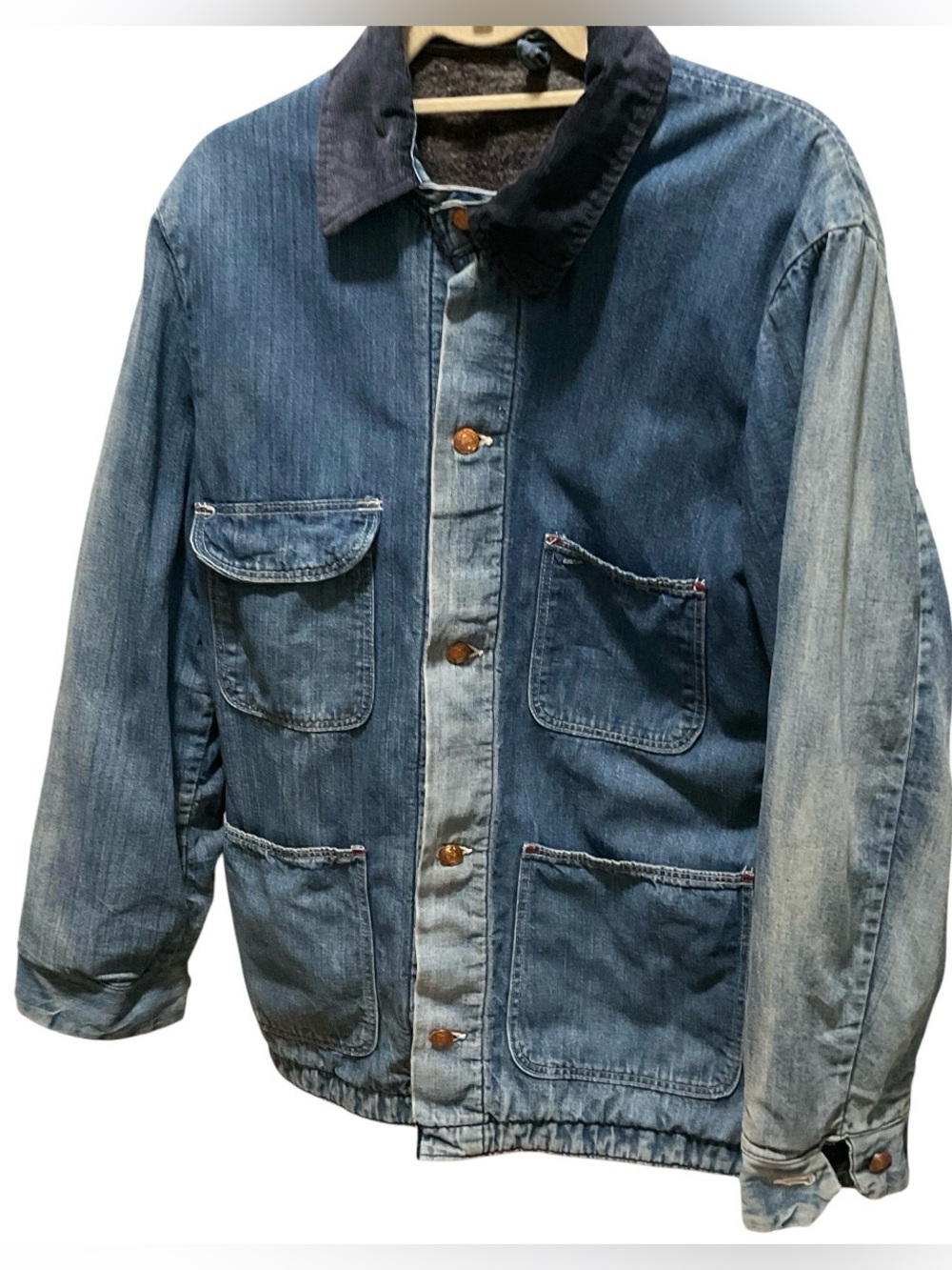 Vintage Wrangler Blanket Lined Chore Coat 1960s 70s Work Jacket 40 USA